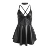 Subblime - 955380 Robe À Bretelles En Cuir Noir L/Xl
